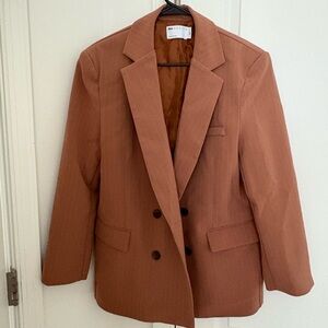 Oversized Pinstriped Blazer